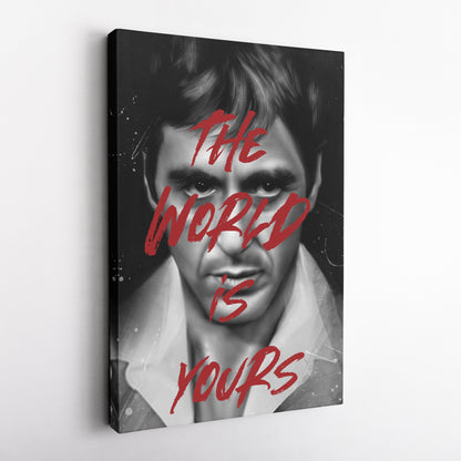 Tony Montana 'The World Is Yours' Canvas Print | Scarface Wall Art