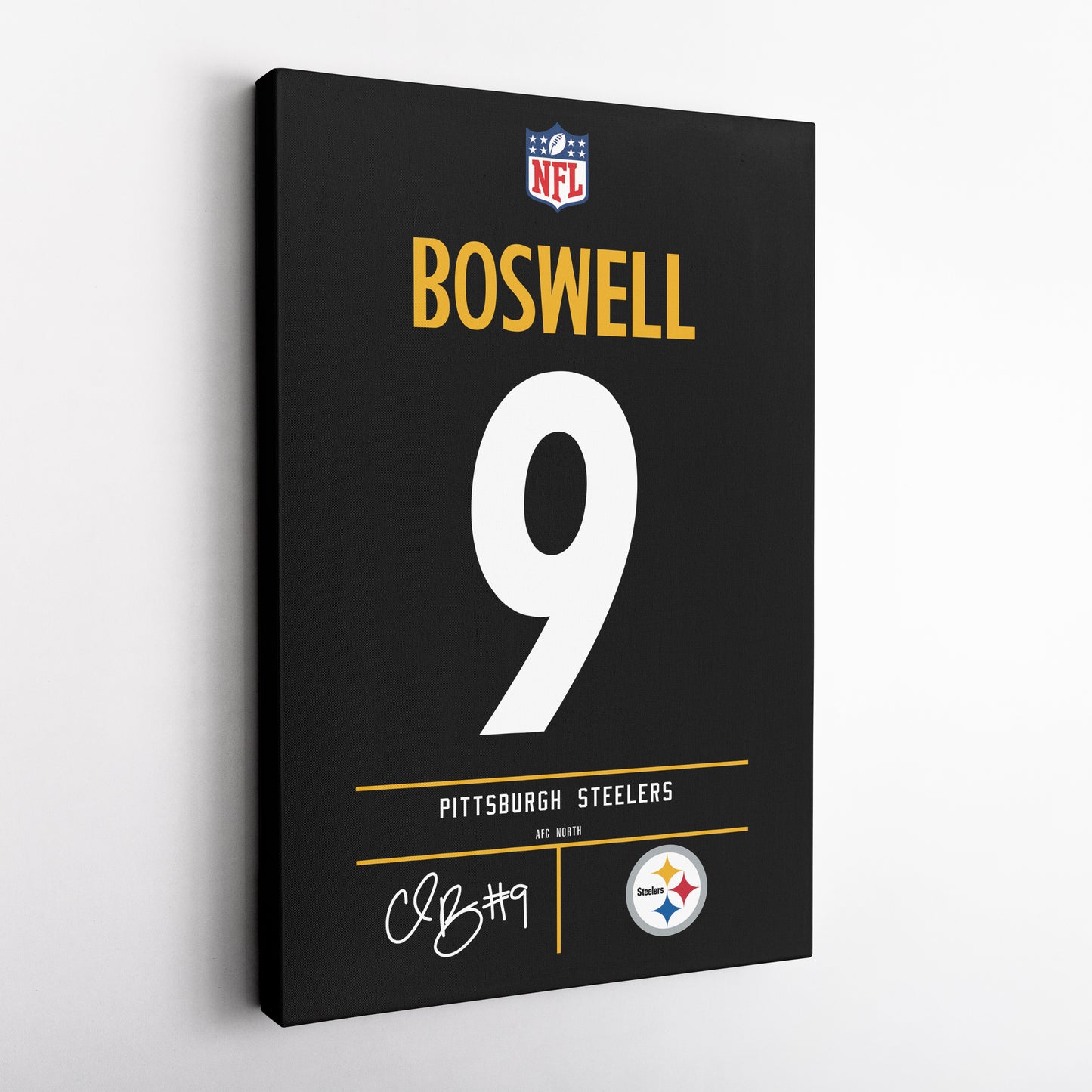 Chris Boswell Pittsburgh Steelers Jersey Canvas Wall Art