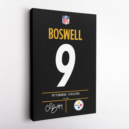 Chris Boswell Pittsburgh Steelers Jersey Canvas Wall Art