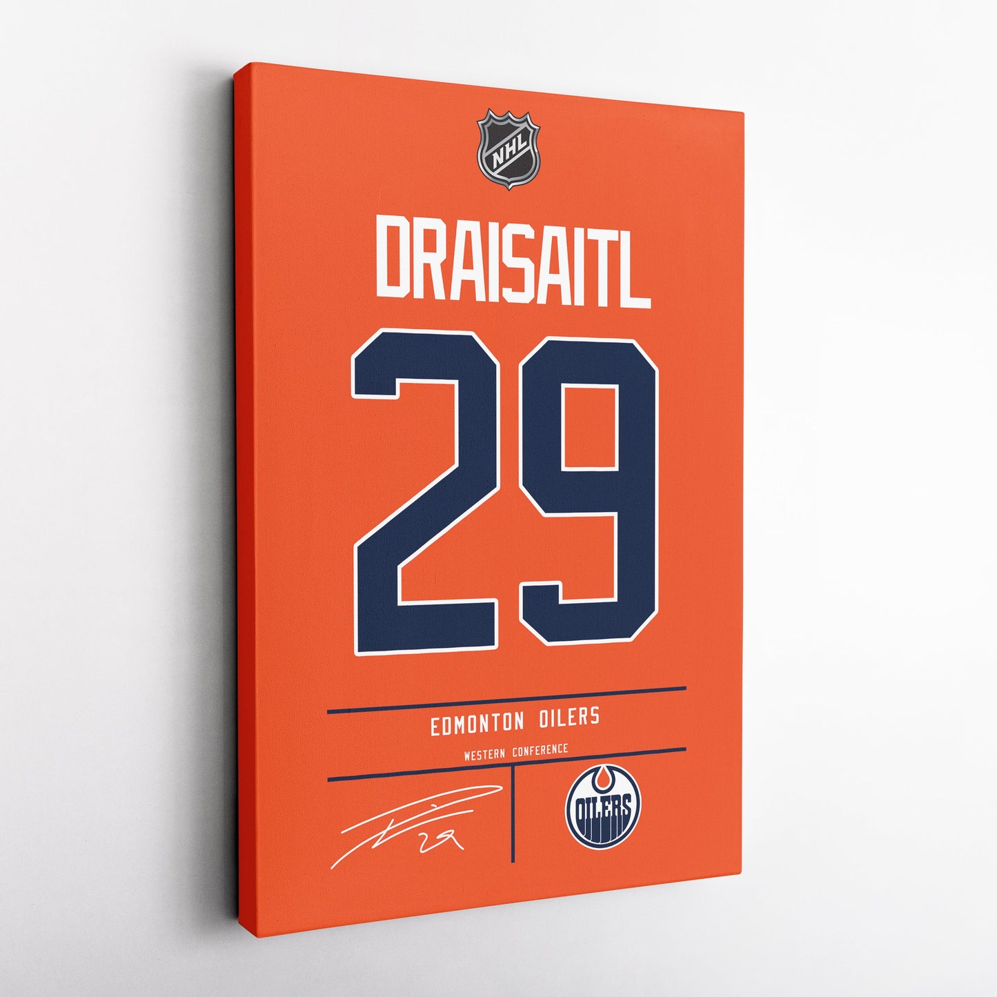 Leon Draisaitl Oilers Jersey Canvas Print | Wall Art Decor