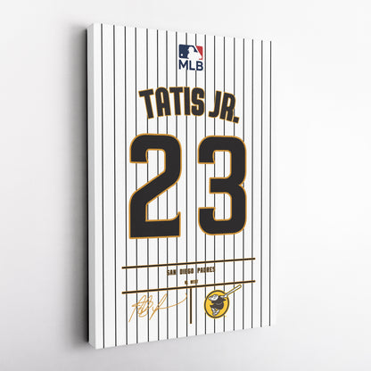 Fernando Tatís Jr. Padres Jersey Canvas Print | Wall Art Decor