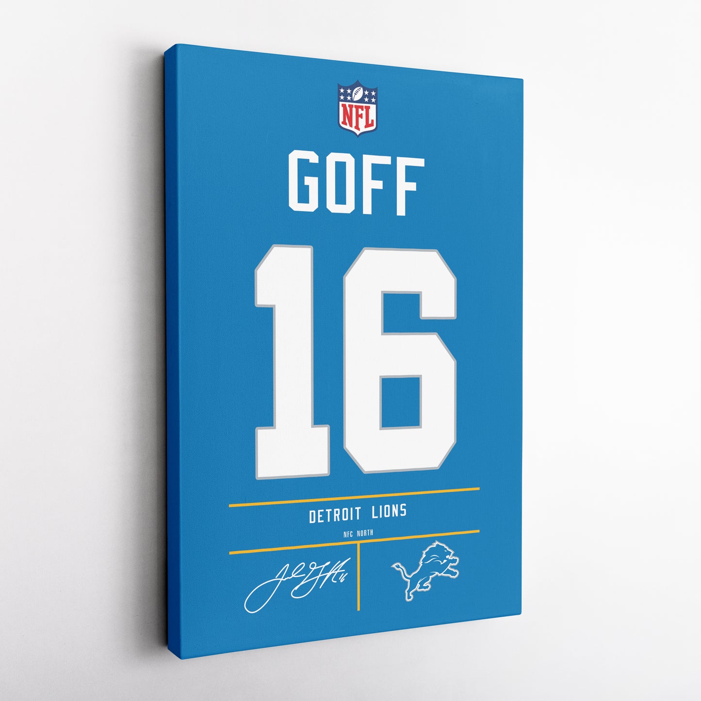 Jared Goff Lions Jersey Canvas Print | Wall Art Decor