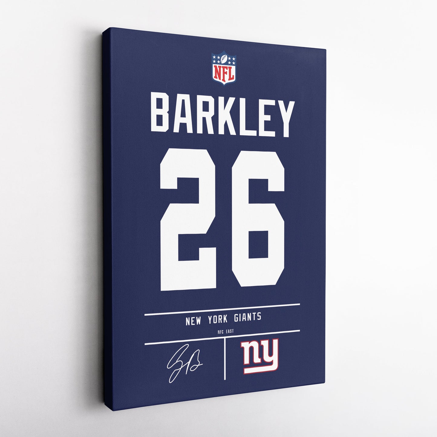 Saquon Barkley Giants Jersey Canvas Print | Wall Art Decor