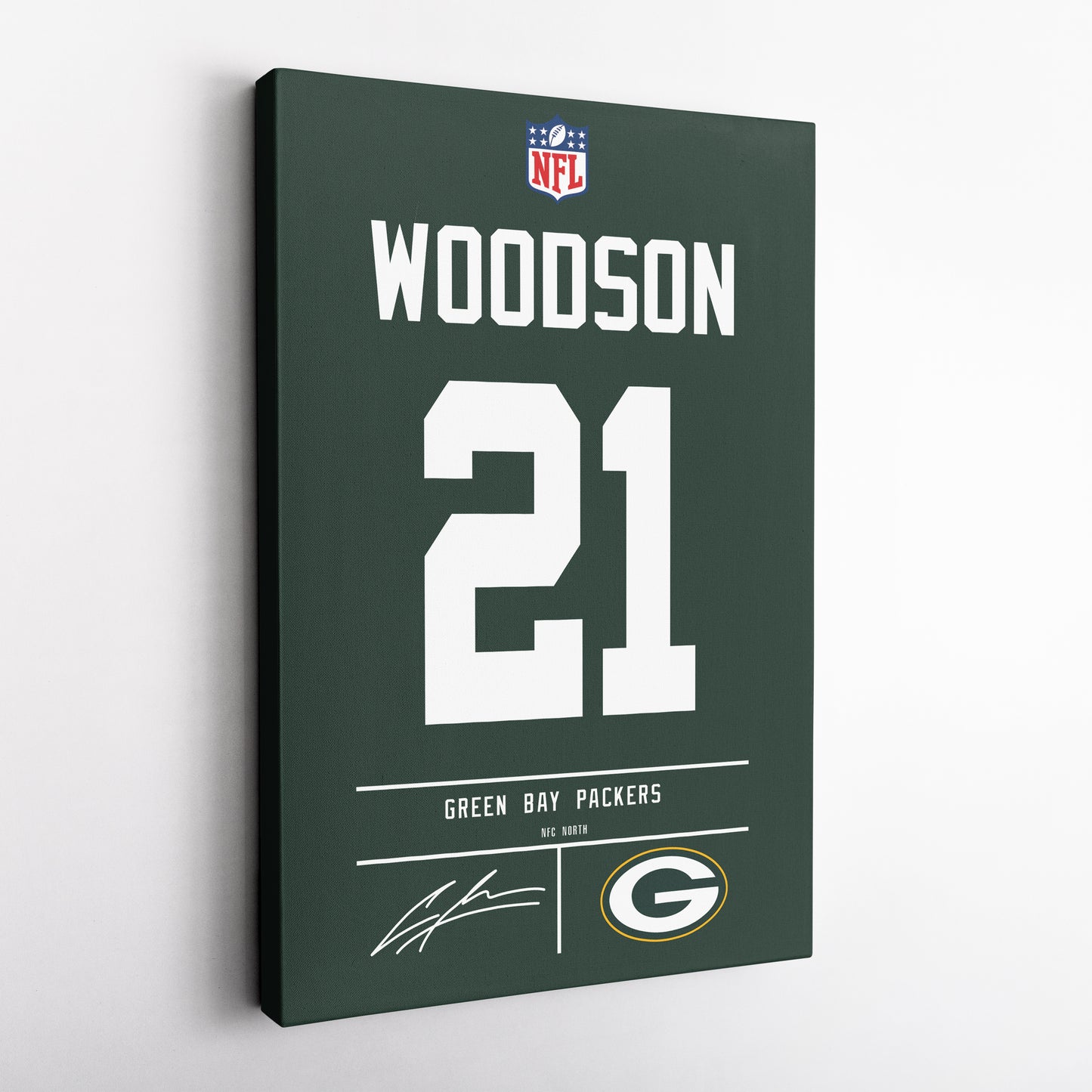 Charles Woodson Packers Jersey Canvas Print | Wall Art Decor