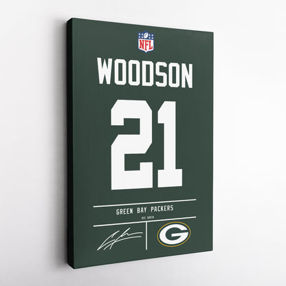 Charles Woodson Packers Jersey Canvas Print | Wall Art Decor
