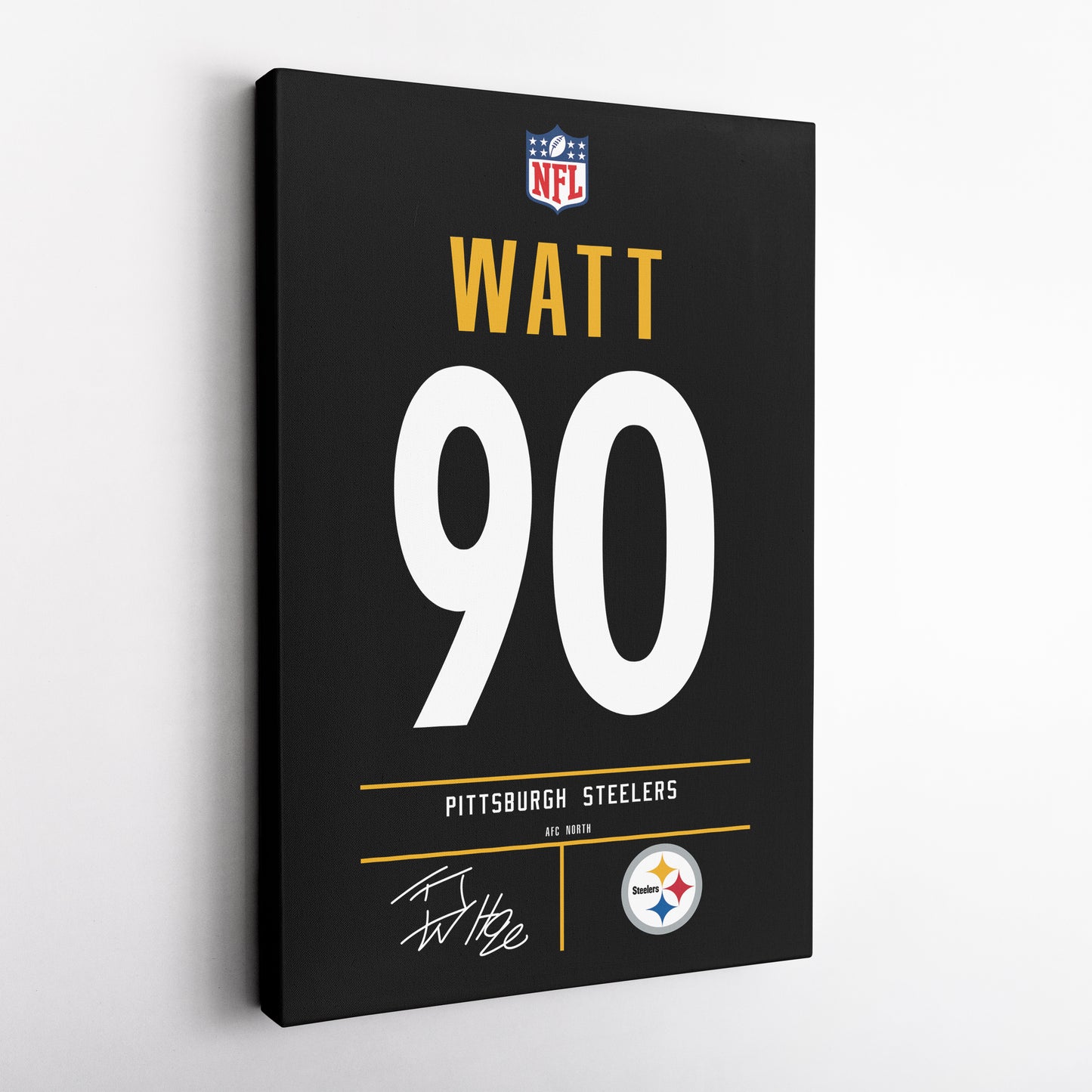 T. J. Watt Steelers Jersey Canvas Print | Wall Art Decor