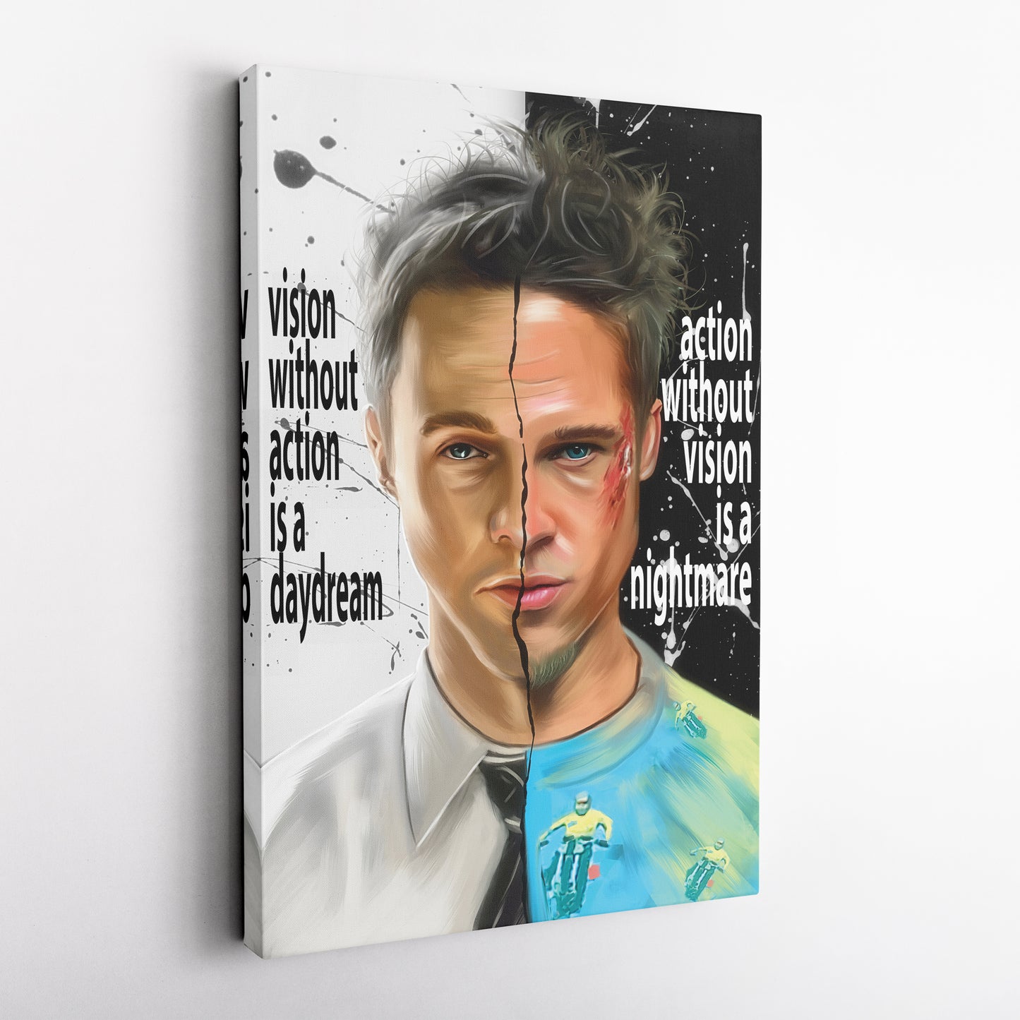 Fight Club Yin and Yang Canvas Print | Cult Movie Wall Art