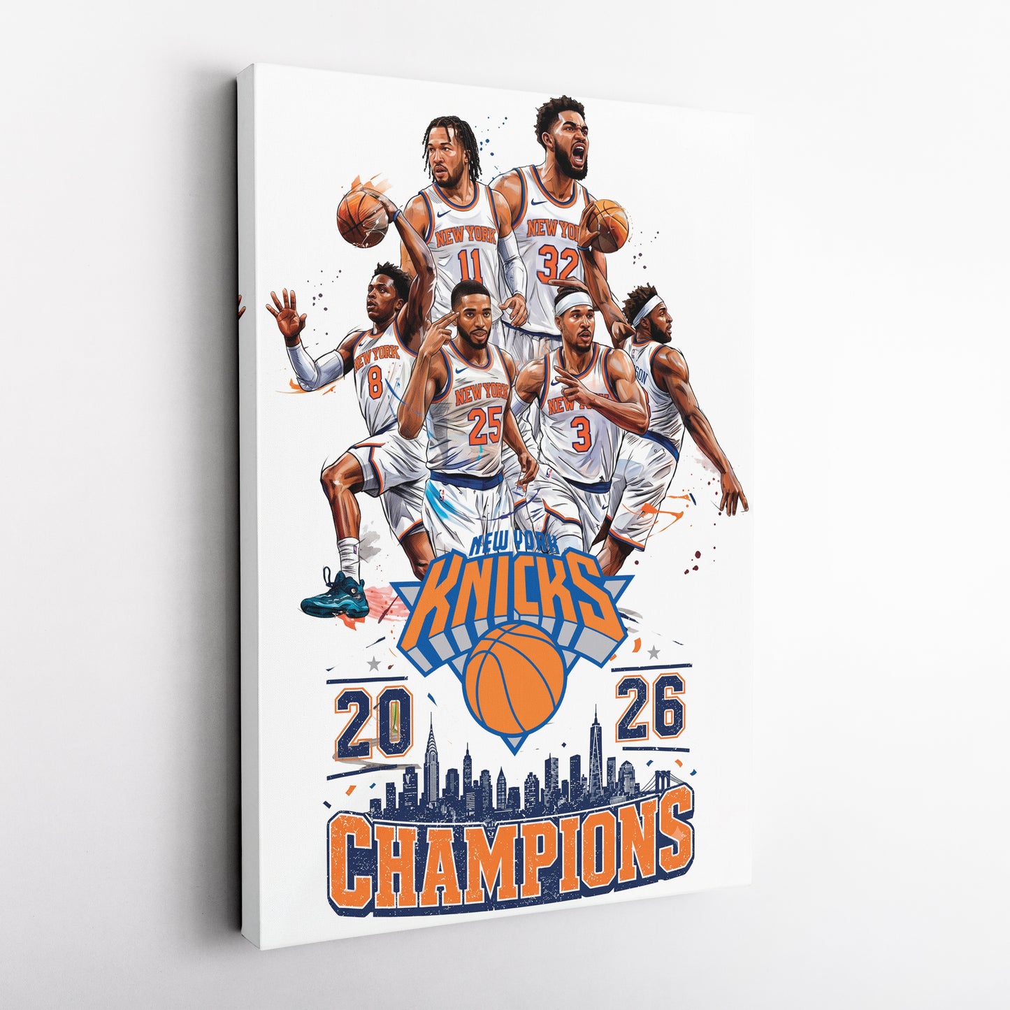 New York Knicks 2026 Champions Commemorative Canvas – Premium Framed Wall Art