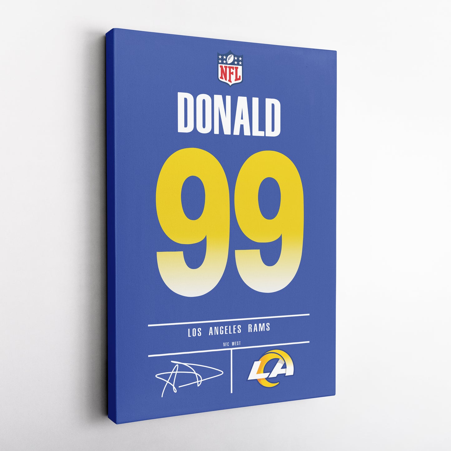 Aaron Donald Rams Jersey Canvas Print | Wall Art Decor