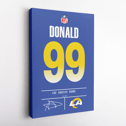 Aaron Donald Rams Jersey Canvas Print | Wall Art Decor