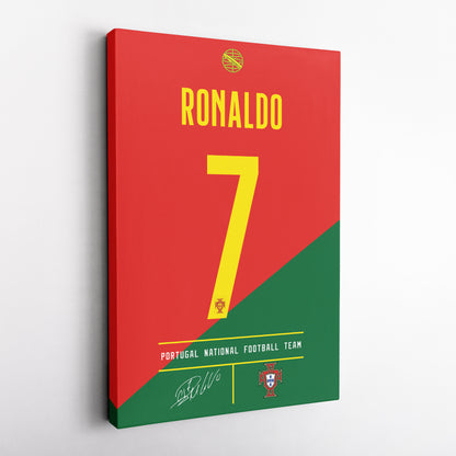 Cristiano Ronaldo Portugal Jersey Canvas Print | Wall Art Decor
