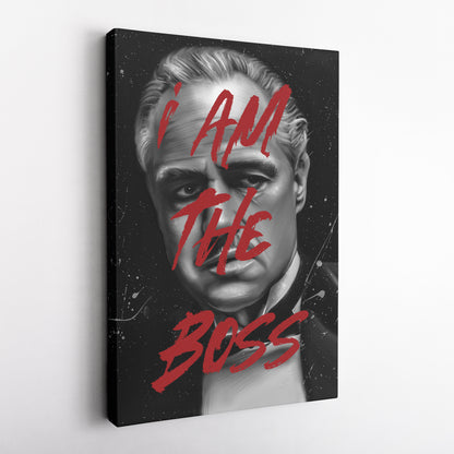 Vito Corleone 'I Am The Boss' Canvas Print | The Godfather Wall Art