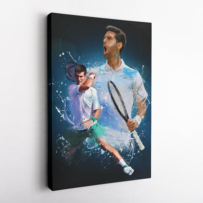 Novak Djokovic Canvas Print | Tennis Champion Wall Art