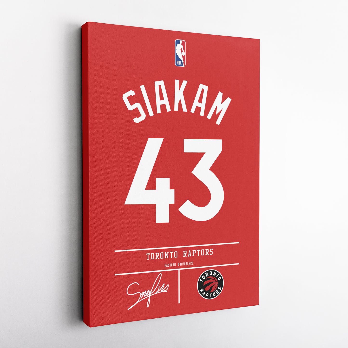 Pascal Siakam Raptors Jersey Canvas Print | Wall Art Decor