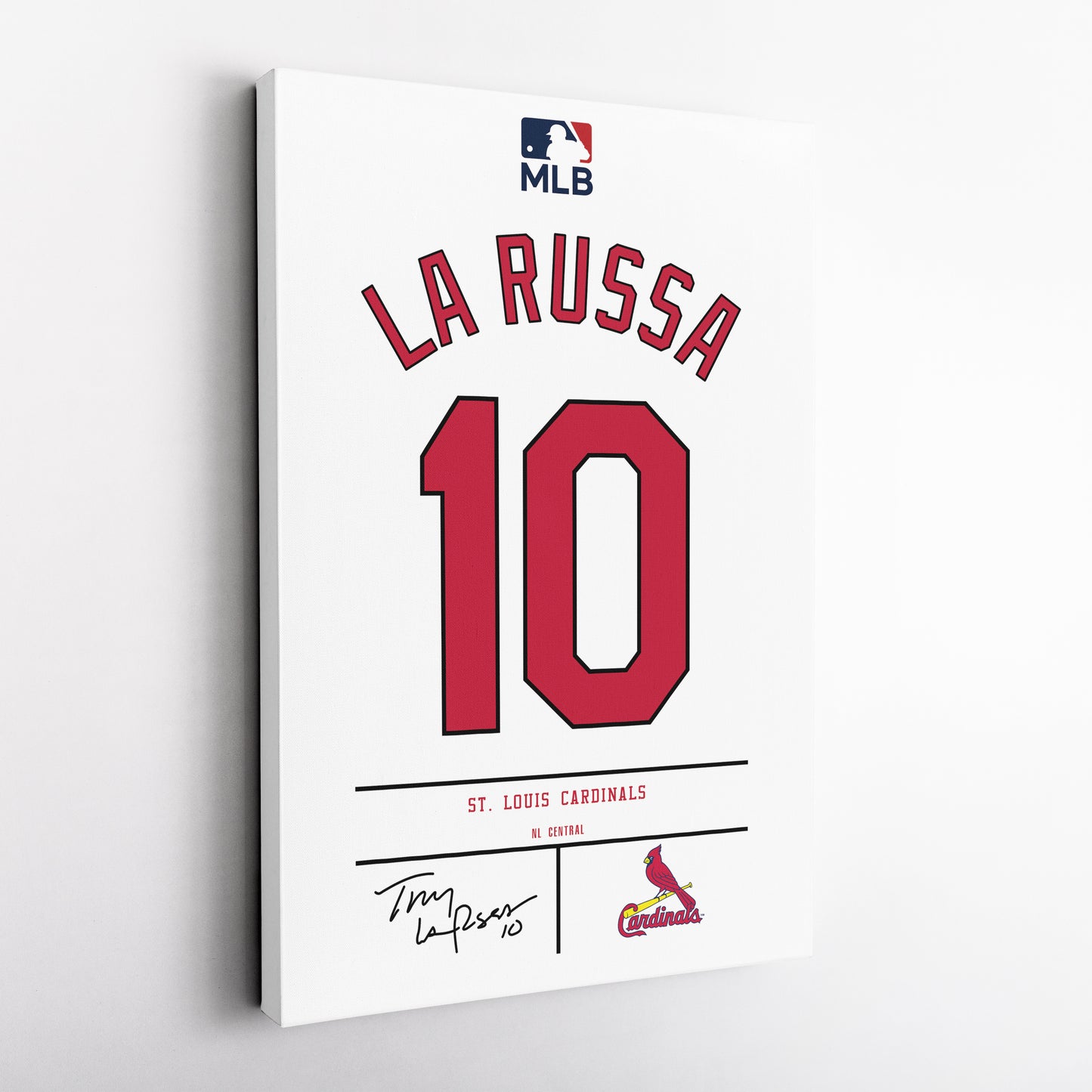 Tony La Russa St. Louis Cardinals Jersey Canvas Wall Art