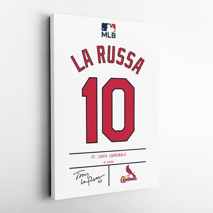 Tony La Russa St. Louis Cardinals Jersey Canvas Wall Art