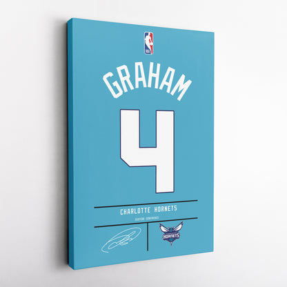 Devonte' Graham Hornets Jersey Canvas Print | Wall Art Decor