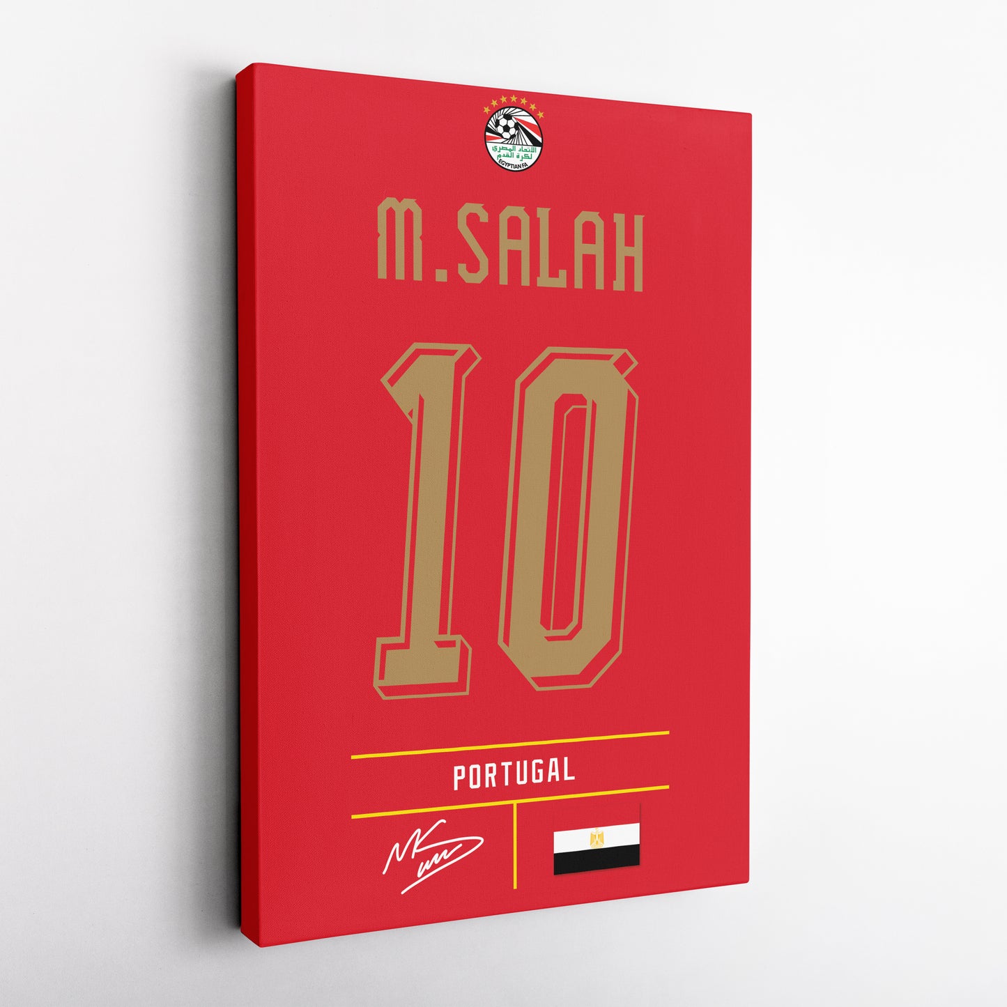Mohamed Salah Egypt Jersey Canvas Wall Art