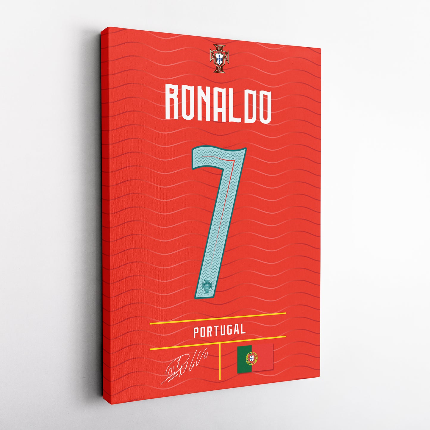 Cristiano Ronaldo Portugal Jersey Canvas Wall Art