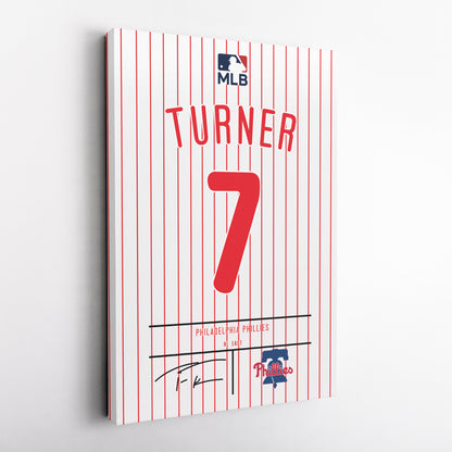 Trea Turner Phillies Jersey Canvas Print | Wall Art Decor