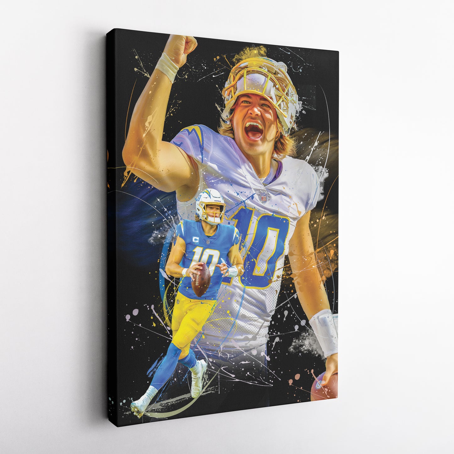 Justin Herbert Chargers Canvas Print | Los Angeles Football Wall Art
