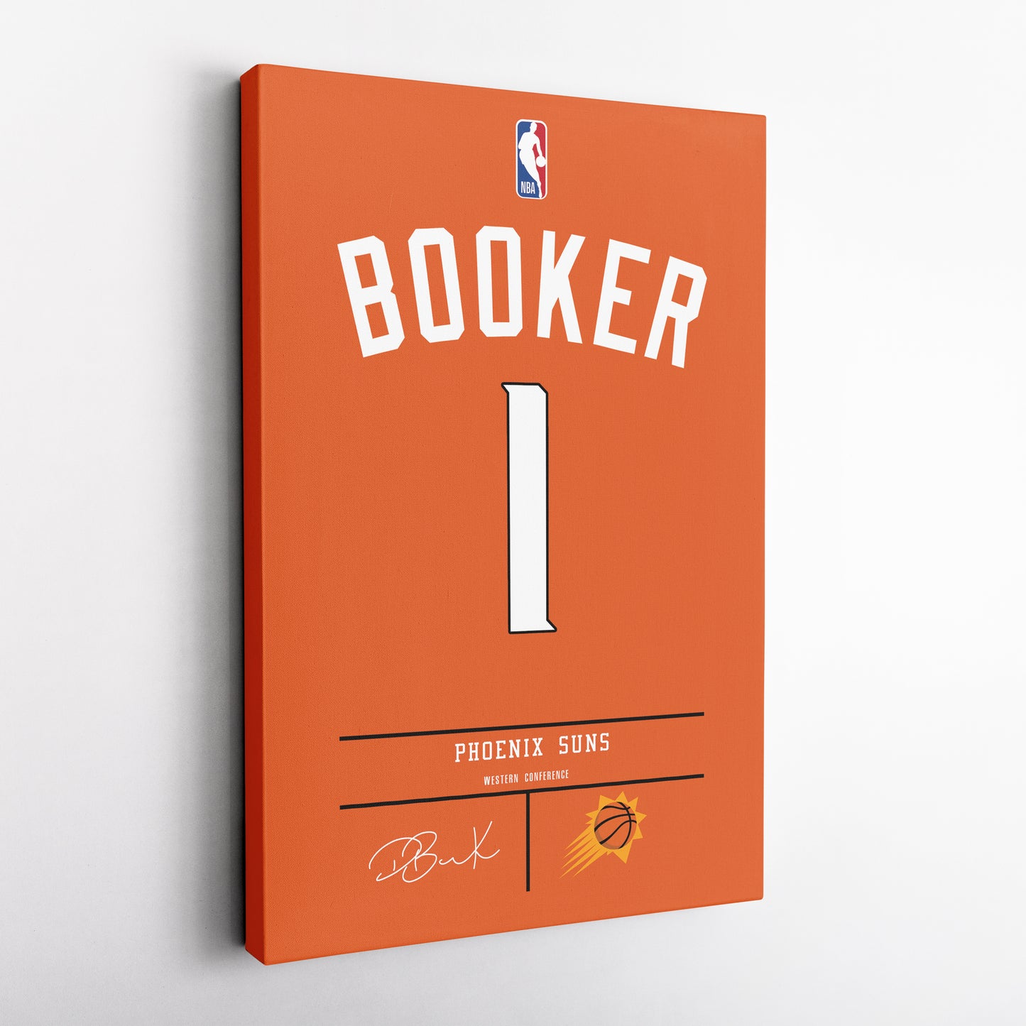 Devin Booker Suns Jersey Canvas Print | Wall Art Decor