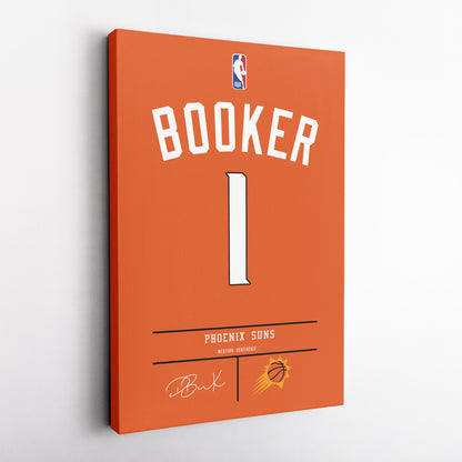 Devin Booker Suns Jersey Canvas Print | Wall Art Decor