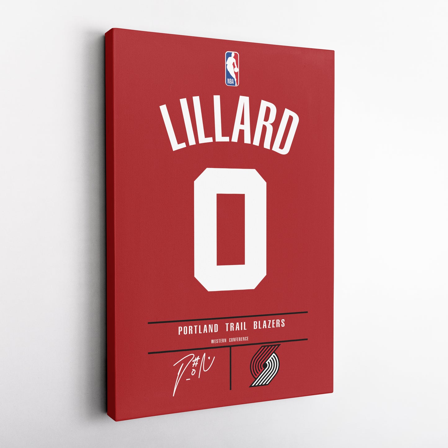 Damian Lillard Blazers Jersey Canvas Print | Wall Art Decor