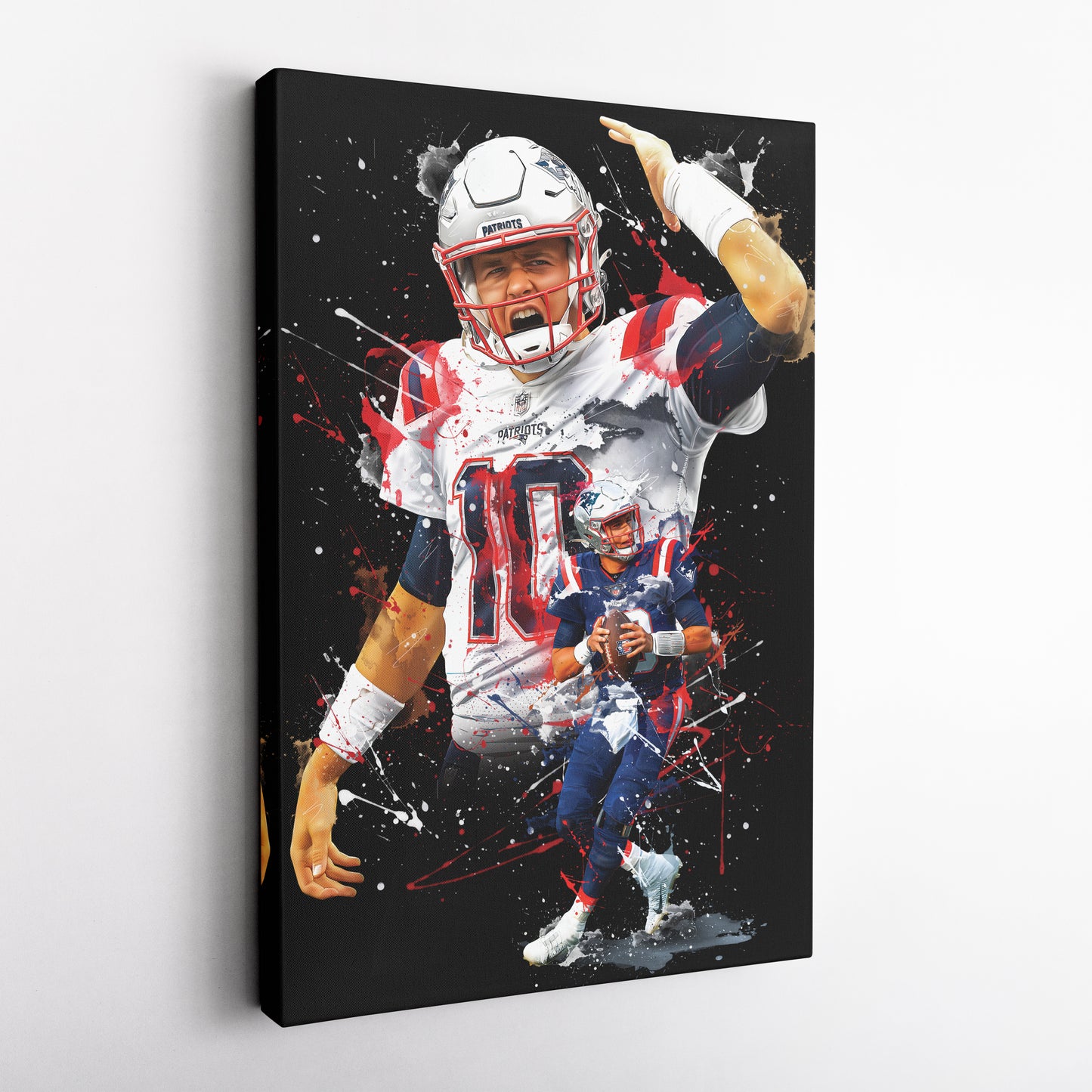 Mac Jones Patriots Canvas Print | New England Football Wall Art