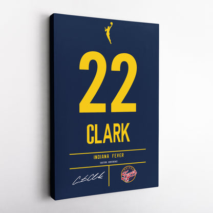 Caitlin Clark Indiana Fever Jersey Canvas Wall Art