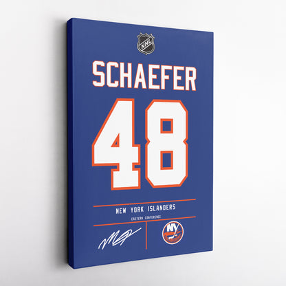 Matthew Schaefer Islanders Jersey Canvas Print | Wall Art Decor