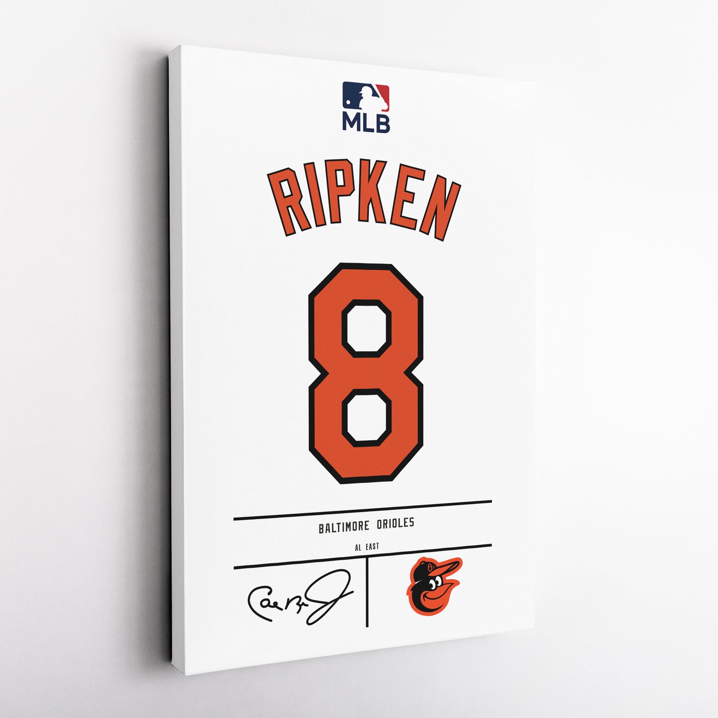 Cal Ripken Baltimore Orioles Jersey Canvas Wall Art