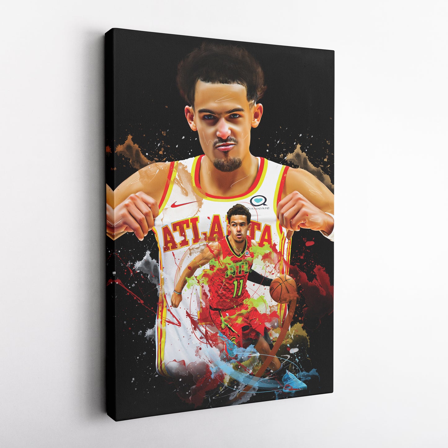 Trae Young Hawks Canvas Print | Atlanta Basketball Wall Art
