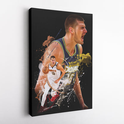 Nikola Jokić Nuggets Canvas Print | Denver Basketball Wall Art