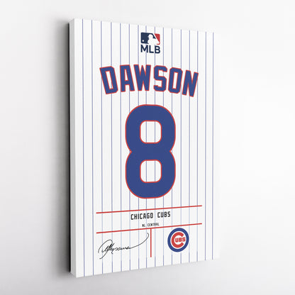 Andre Dawson Cubs Jersey Canvas Print | Wall Art Decor