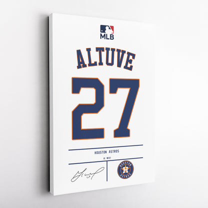 José Altuve Astros Jersey Canvas Print | Wall Art Decor