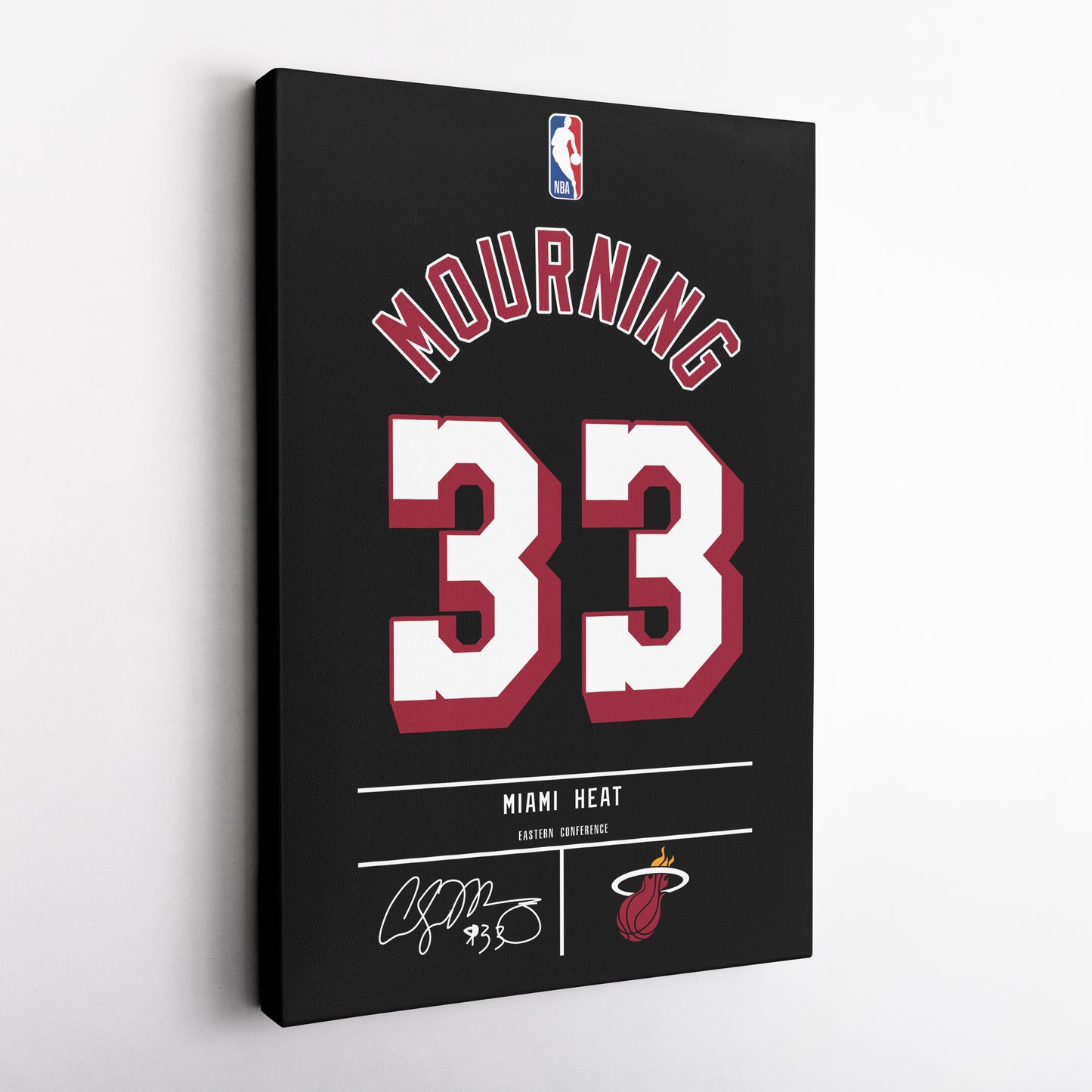 Alonzo Mourning Heat Jersey Canvas Print | Wall Art Decor