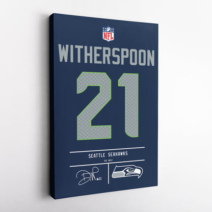 Devon Witherspoon Seattle Seahawks Jersey Canvas Wall Art