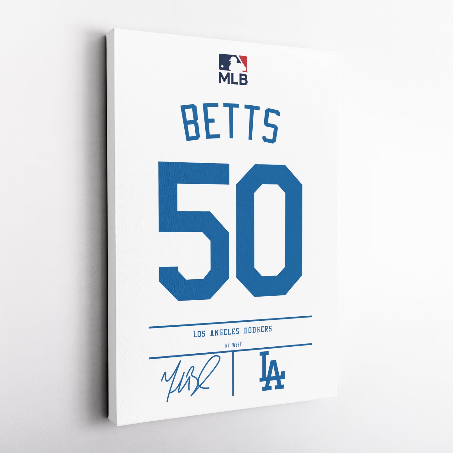 Mookie Betts Dodgers Jersey Canvas Print | Wall Art Decor