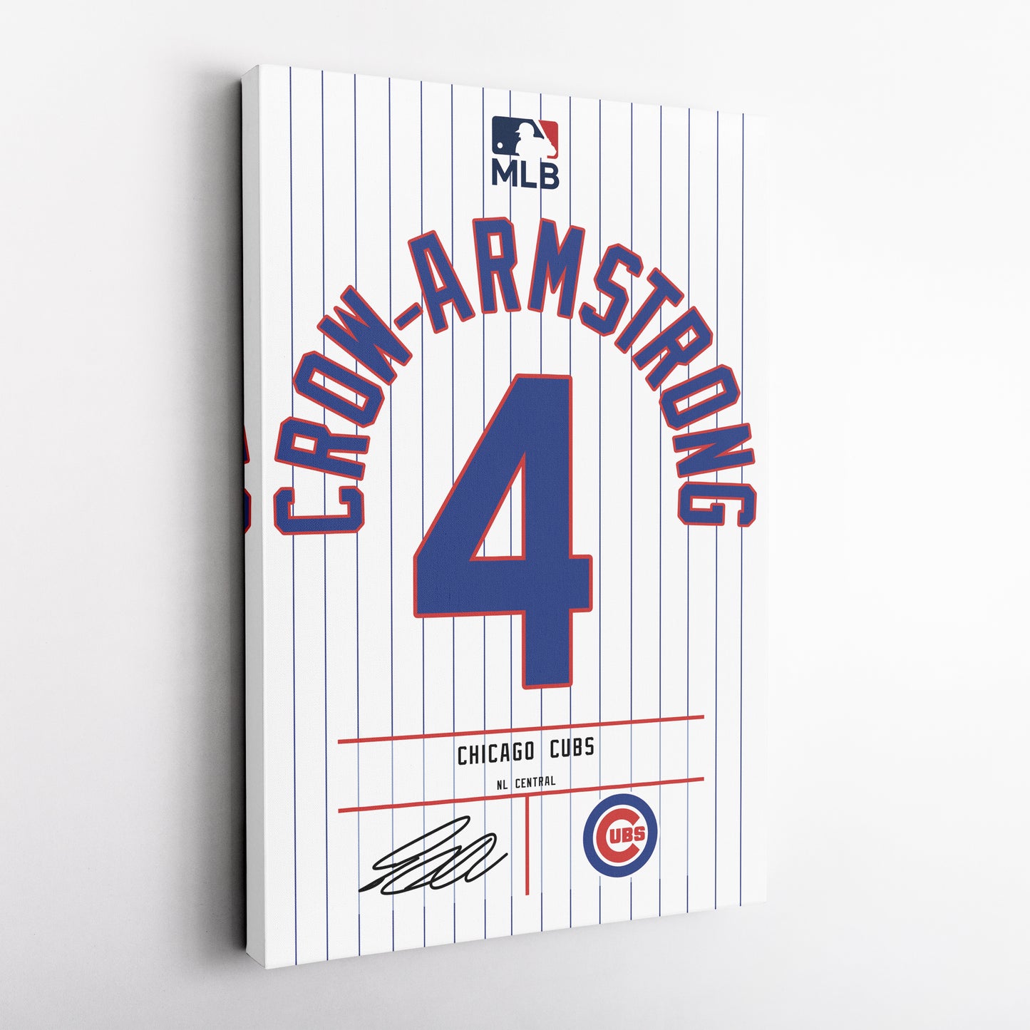 Pete Crow-Armstrong Chicago Cubs Jersey Canvas Wall Art