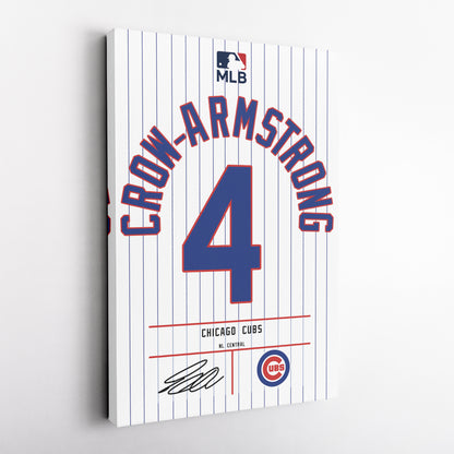 Pete Crow-Armstrong Chicago Cubs Jersey Canvas Wall Art