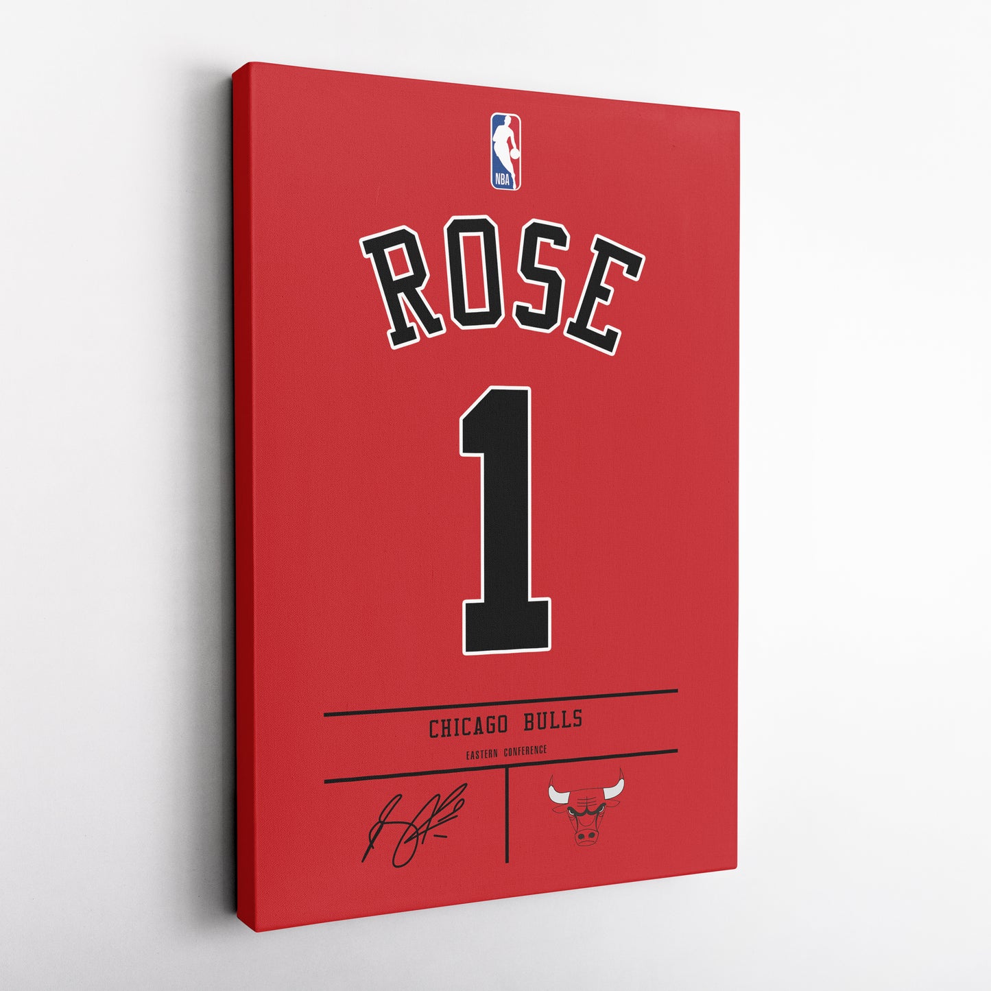 Derrick Rose Chicago Bulls Jersey Canvas Wall Art