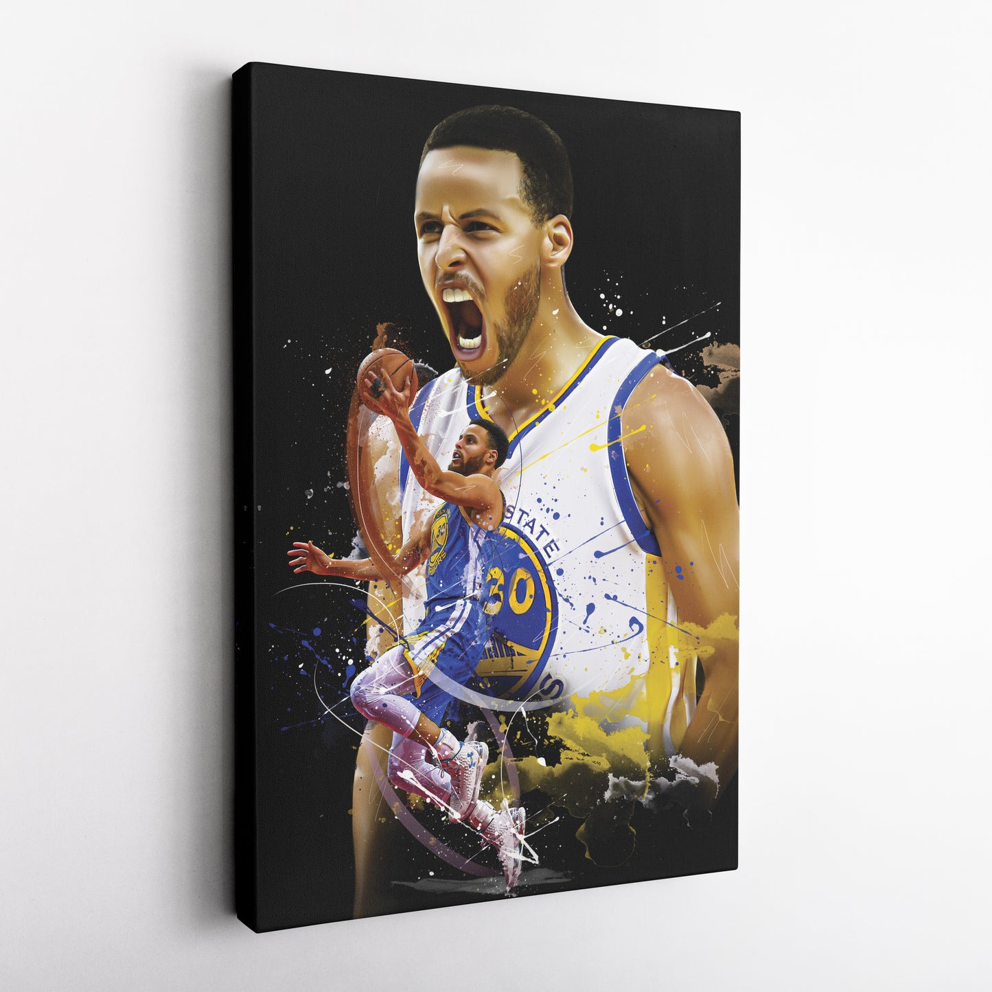 Stephen Curry Warriors Canvas Print | Golden State Basketball Wall Art