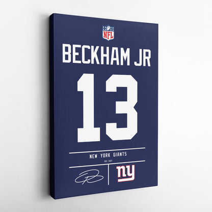 Odell Beckham Jr. Giants Jersey Canvas Print | Wall Art Decor