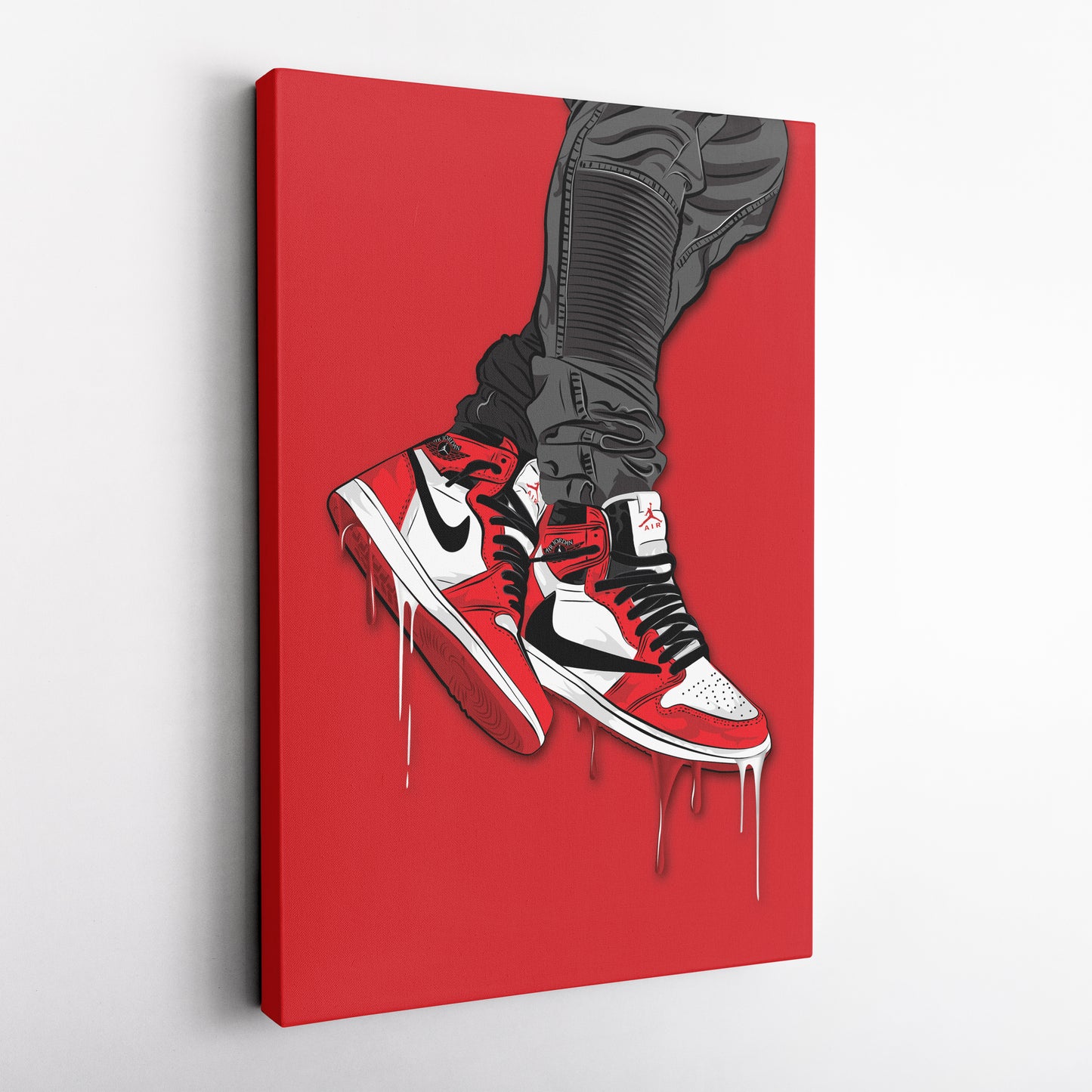 Air Jordan 1 Mid Classic Canvas Print | Sneakerhead Wall Art