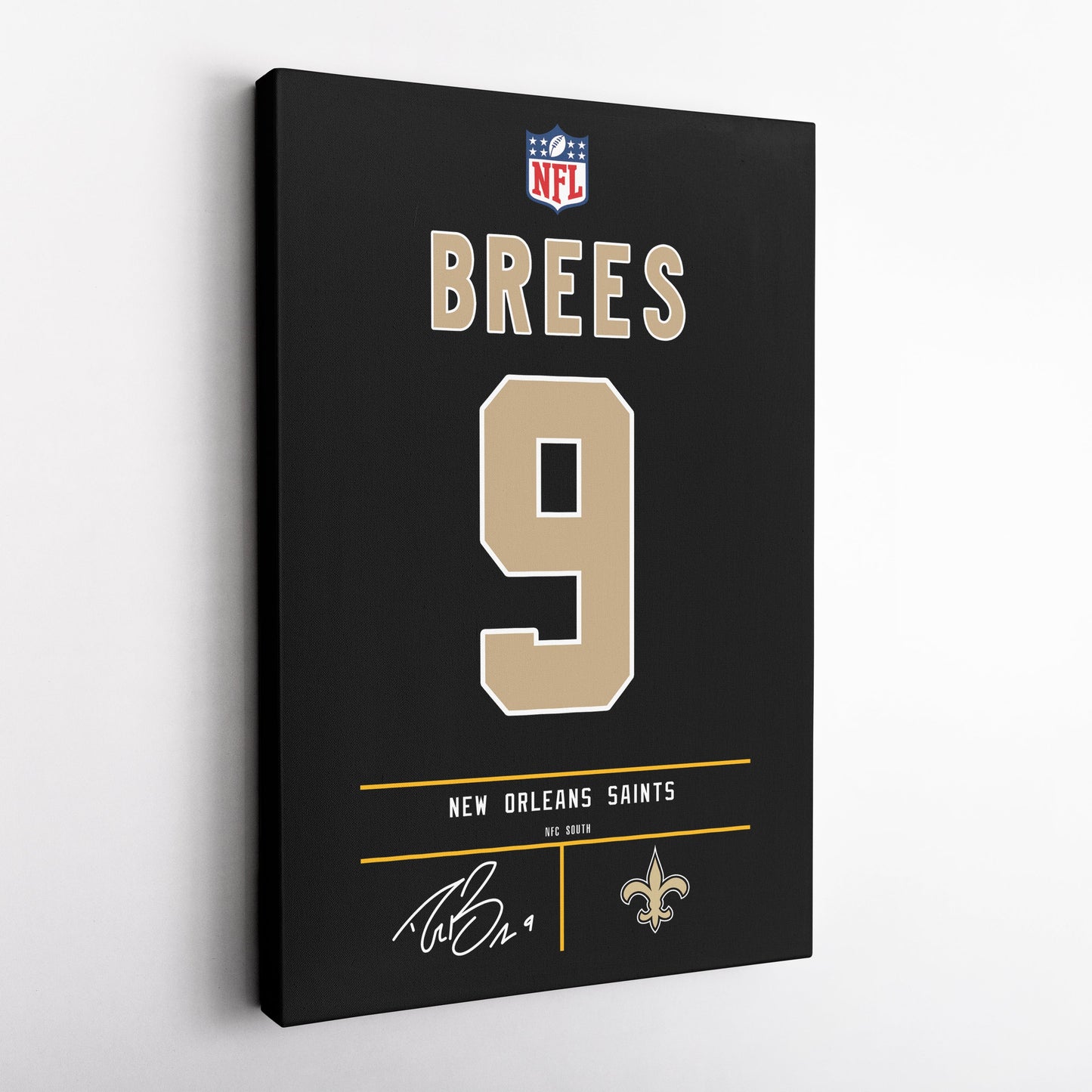 Drew Brees Saints Jersey Canvas Print | Wall Art Decor