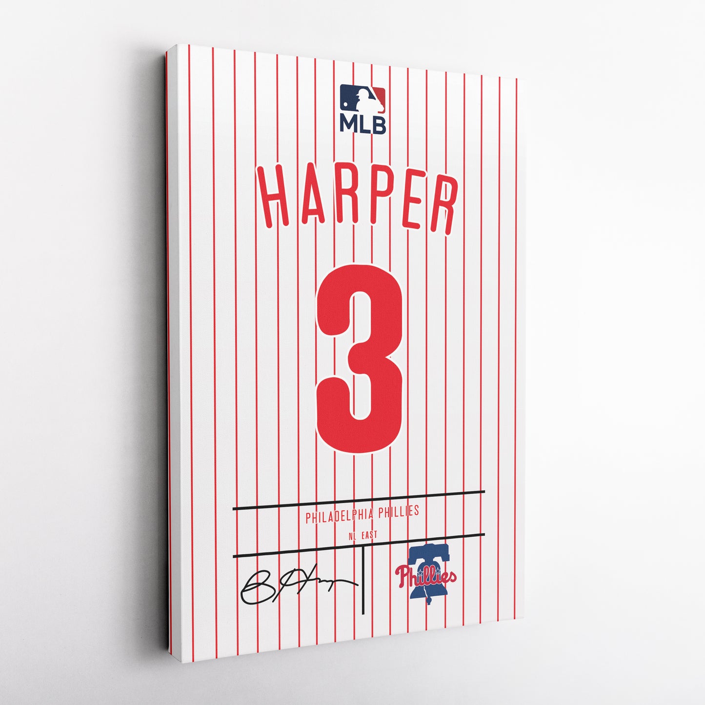 Bryce Harper Phillies Jersey Canvas Print | Wall Art Decor