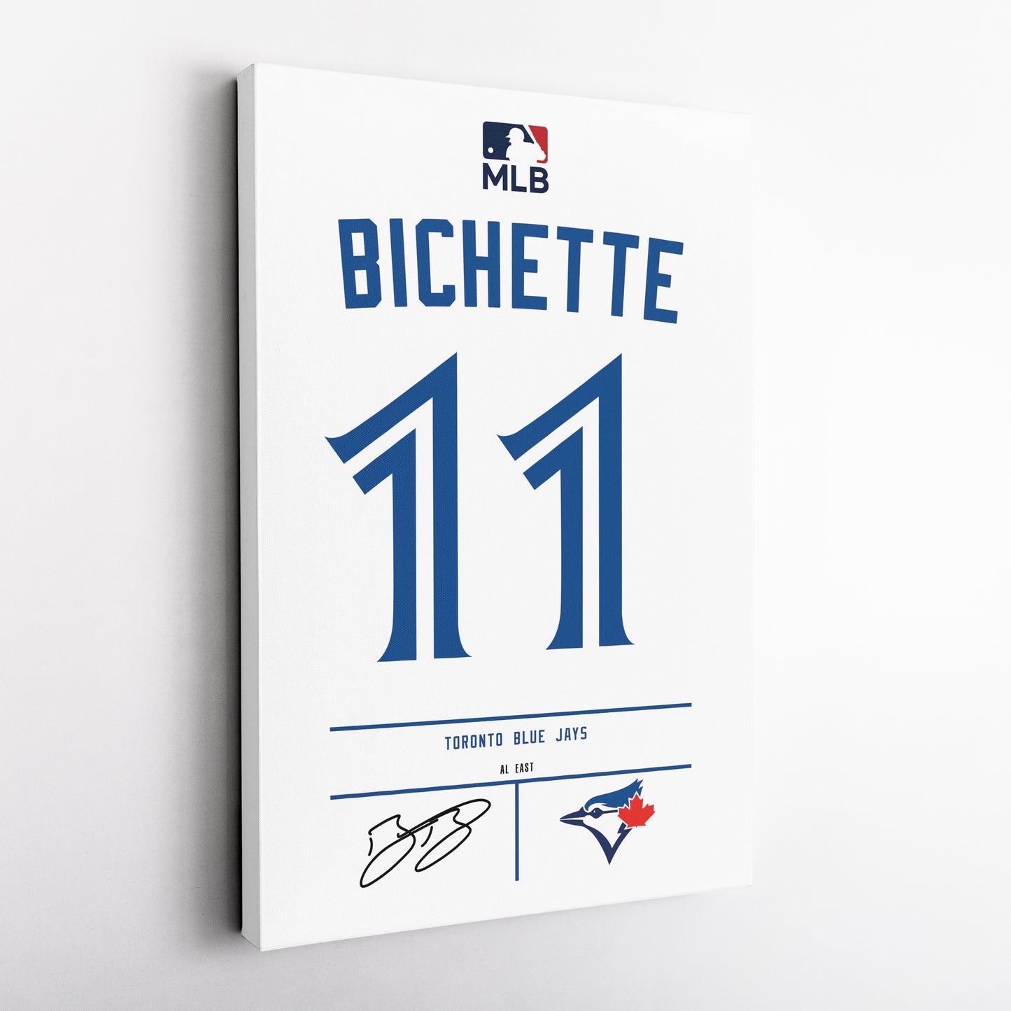 Bo Bichette Blue Jays Jersey Canvas Print | Wall Art Decor