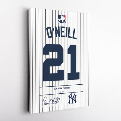 Paul O'Neill Yankees Jersey Canvas Print | Wall Art Decor