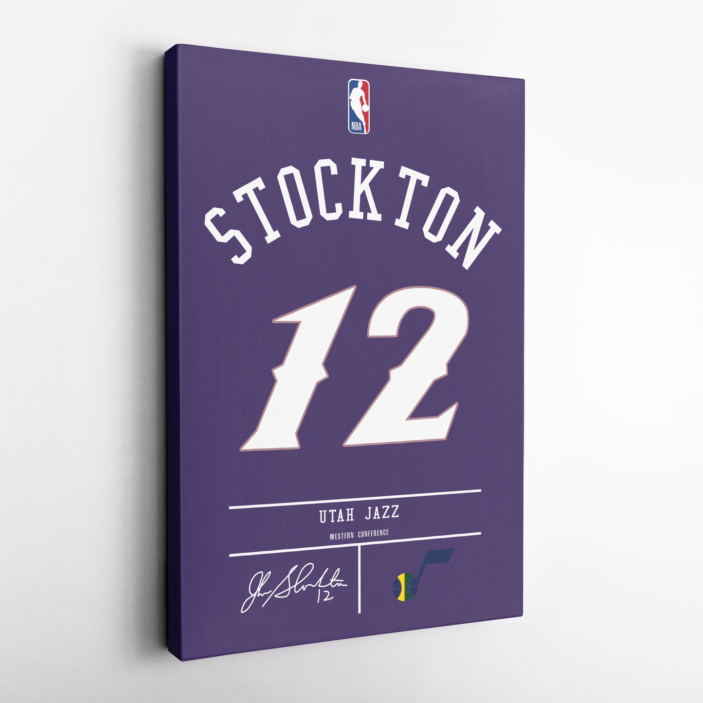John Stockton Jazz Jersey Canvas Print | Wall Art Decor